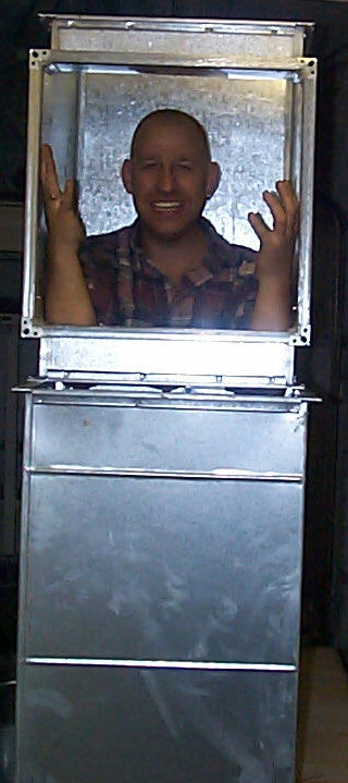 Colin with fabricated ductwork